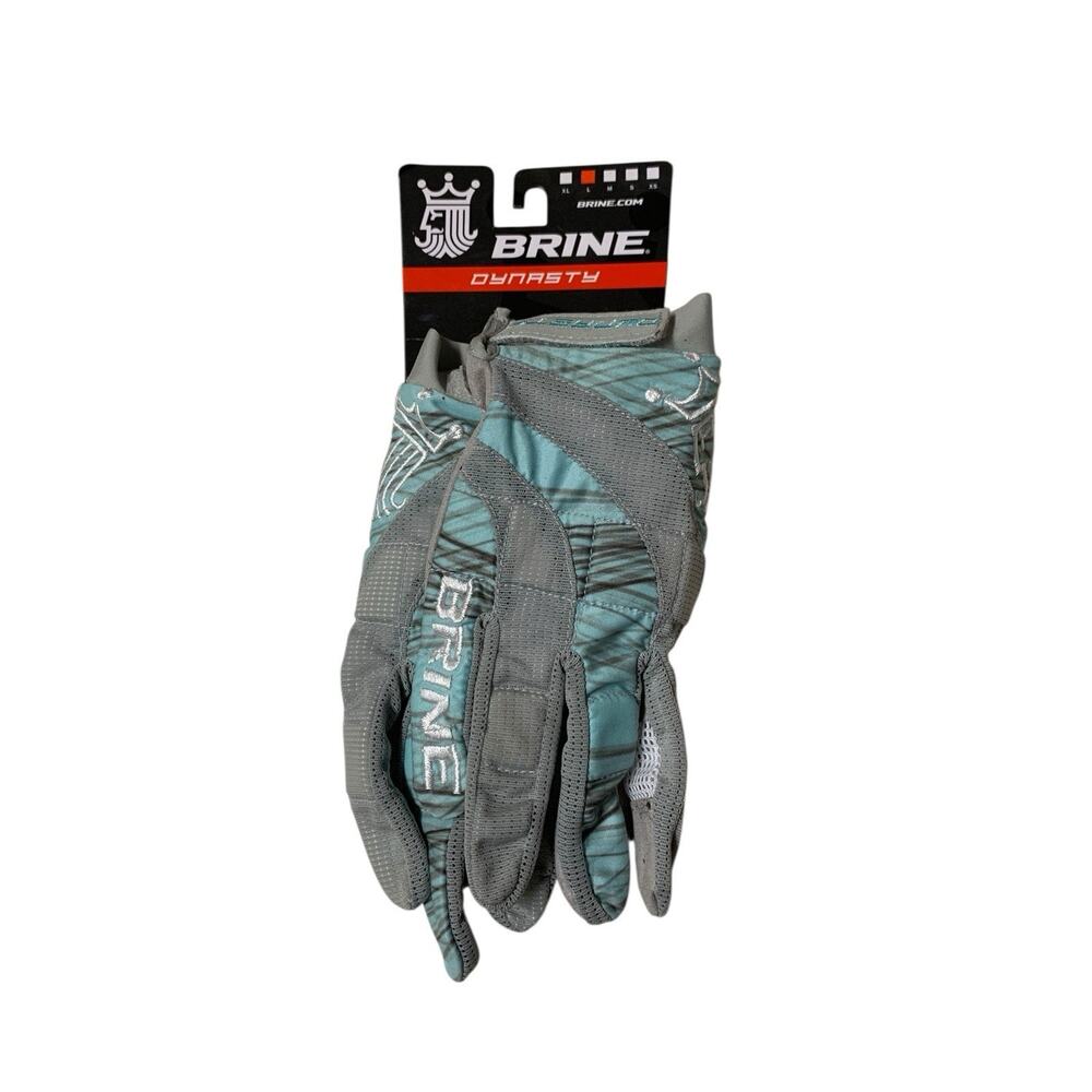 Brine Women's Dynasty Warm Weather Mesh Lacrosse Glove Blue Size Large
